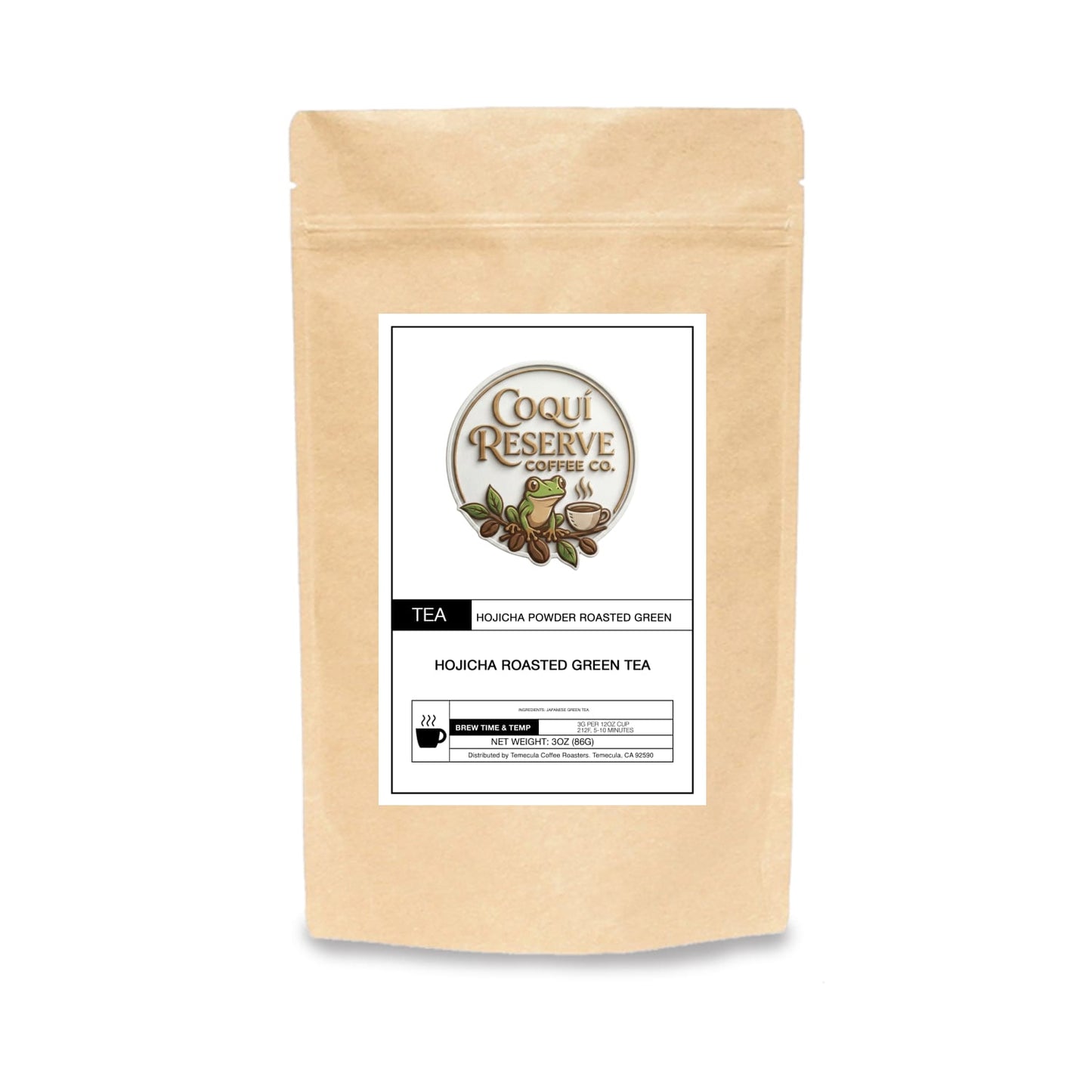 Hojicha Roasted Green Tea Powder - Toasted & Nutty - Low Caffeine